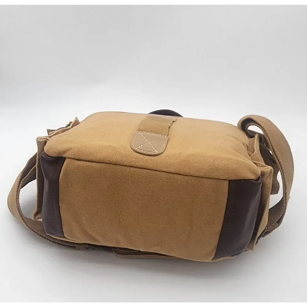 MOACC Canvas Camera Tote Bag Tan Beige Handle and Strap